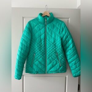 Teal Quilted down puffer Jacket by Tek Gear